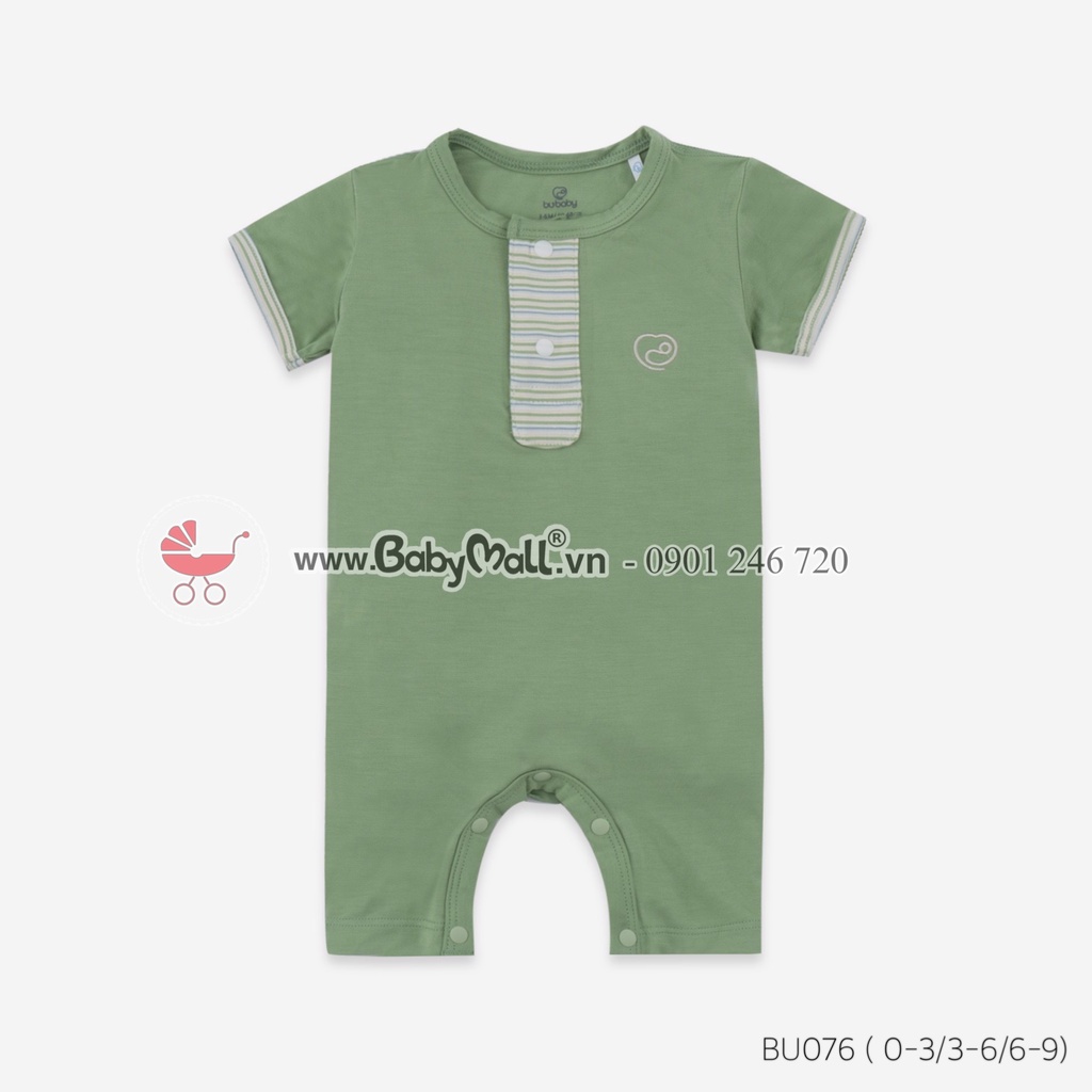 Body bubaby cộc cài thẳng phối tay Bambus