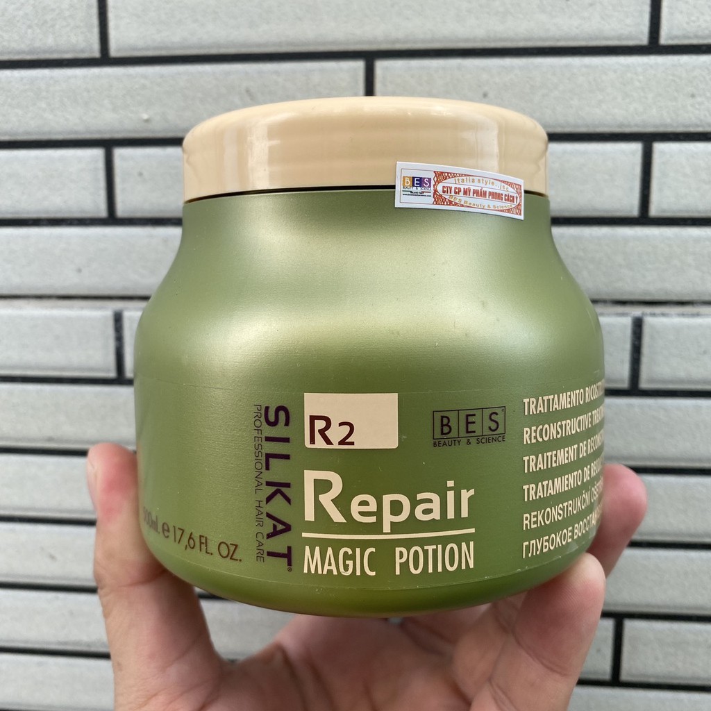 Hấp dầu chăm sóc tóc Bes Repair R2 Magic Potion Silkat 500ml