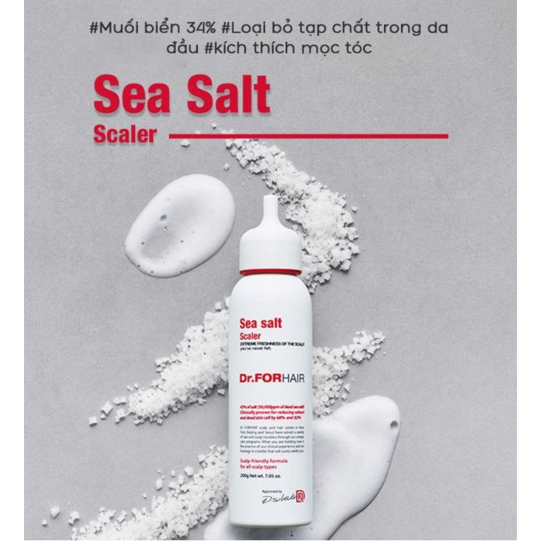 Tẩy Tế Bào Chết Da Đầu Muối Biển Giảm Gàu, Giảm Rụng Tóc Dr.FORHAIR Folligen Sea Salt Scaler