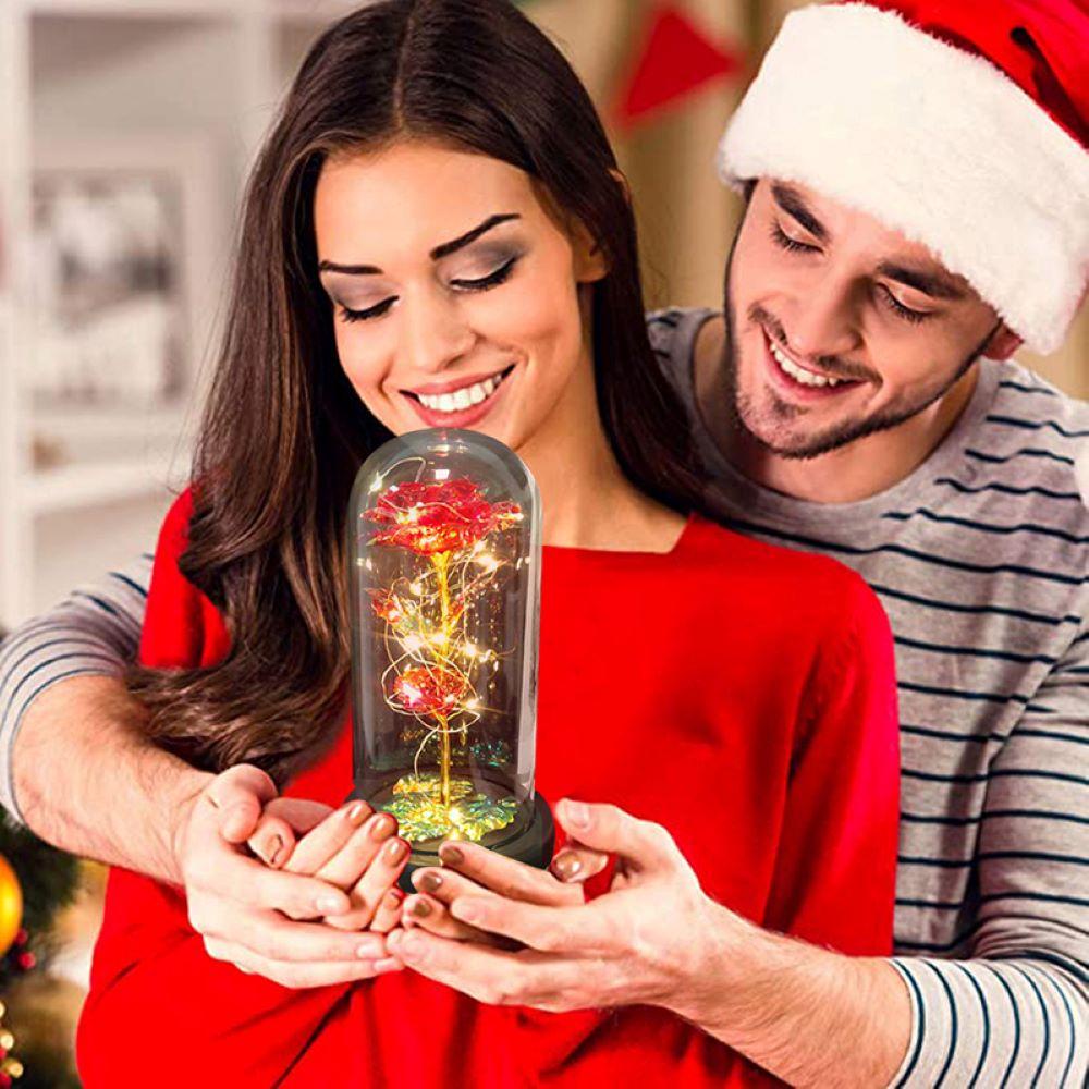 MOCHO Bó Hoa Hồng Giả Bằng Lá Nhôm Dùng Làm Quà Tặng Sinh Nhật / Giáng Sinh / Valentine