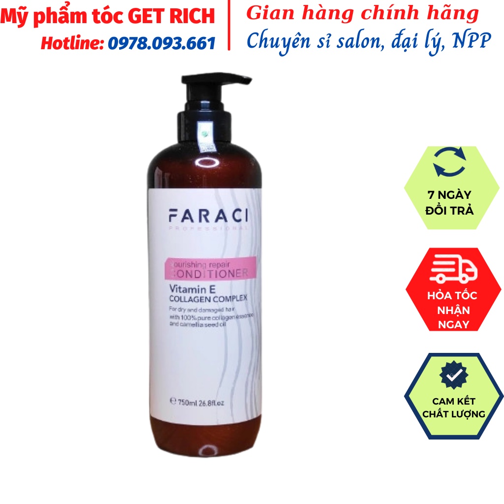 Dầu Xả Faraci Phục Hồi Tóc Hư tổn chống rụng tóc chống gàu ngứa 750ml