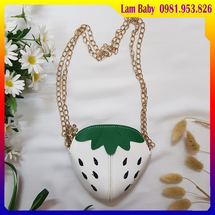 TÚI ĐEO CHÉO CHO MẸ VÀ BÉ HÌNH DÂU TÂY
