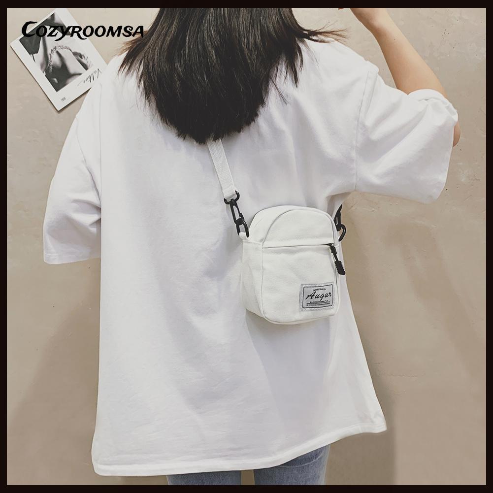 Túi Đeo Chéo Mini Vải Bố Thời Trang Cho Nữ