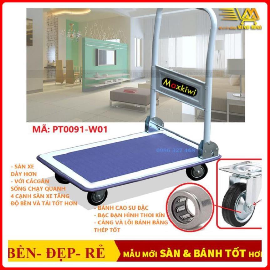 [TỔNG CÁC MẪU 100kg,150kg- BH 12th] Xe Đẩy Hàng 150kg, Xe Đẩy Hàng 4 Bánh 100KG MaxkiwI- SIÊU HOT BÁN CHẠY