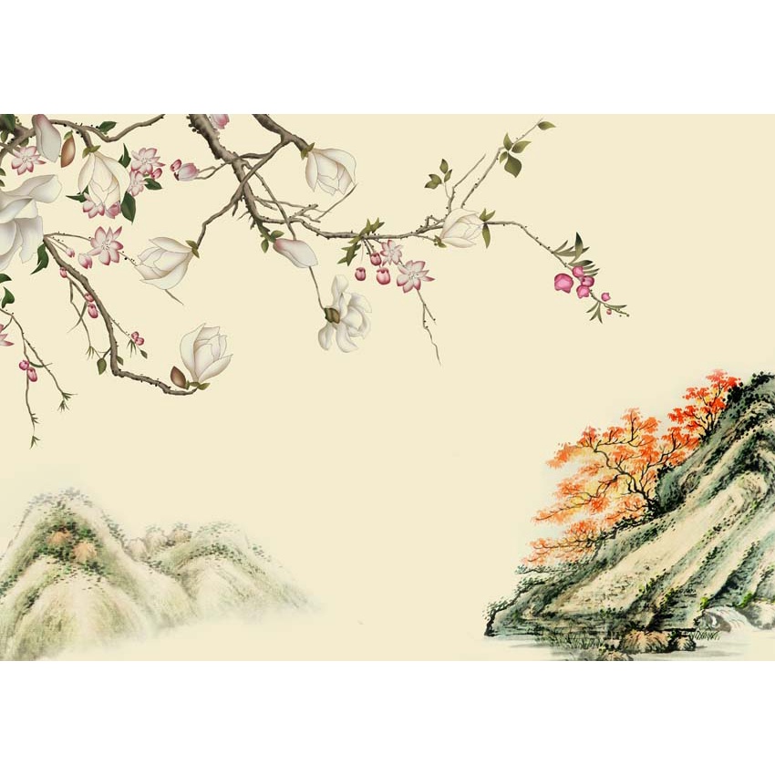 Tranh 3D dán tường phòng khách phong cách INDOCHINE sang trọng, lịch sự mẫu mã đẹp mắt, phù hợp nhiều không gian