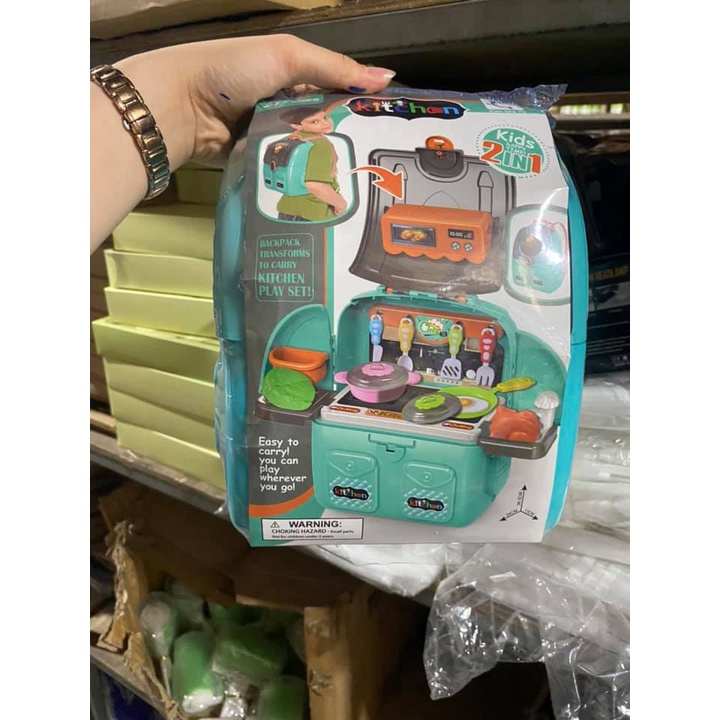 Vali đồ chơi nấu ăn 2 Trong 1 cho bé