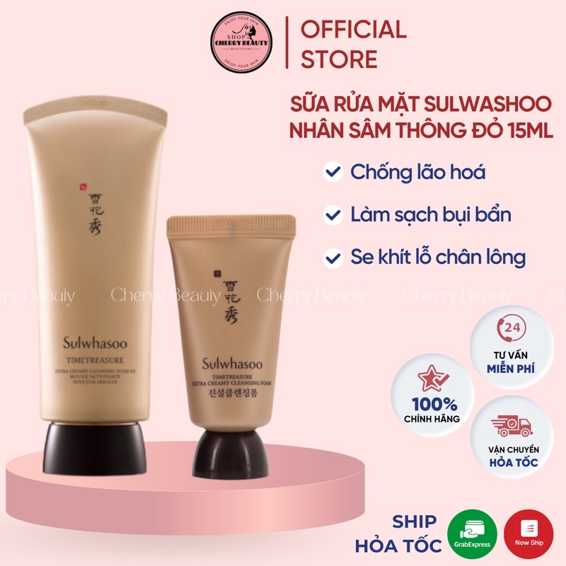 Sữa Rửa Mặt Sulwashoo Nhân Sâm Thông Đỏ 15ml date 2024