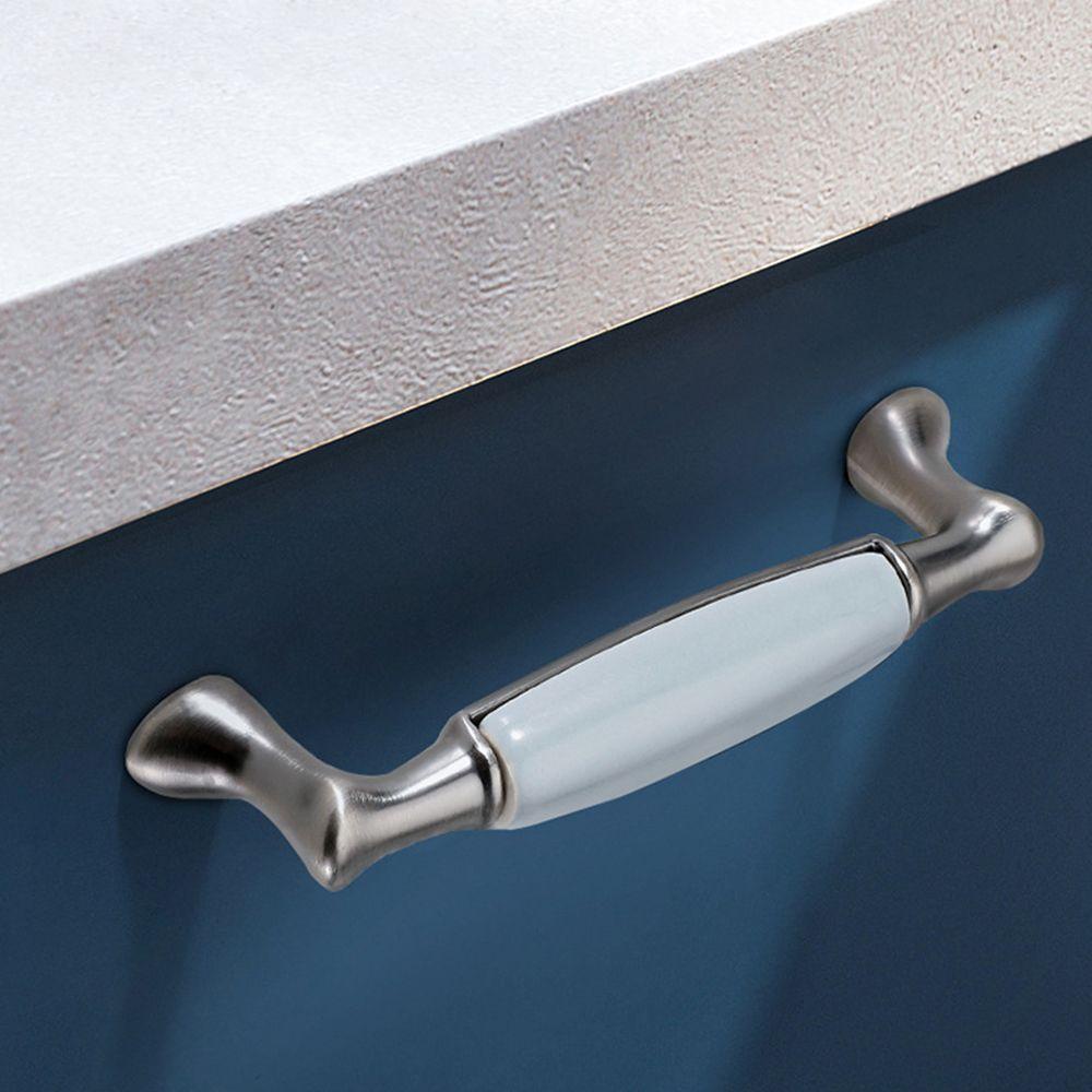 YNATURAL Tay Nắm Cửa Tủ Bằng Gốm Sứ Màu Xanh Dương Phong Cách Cổ Điển