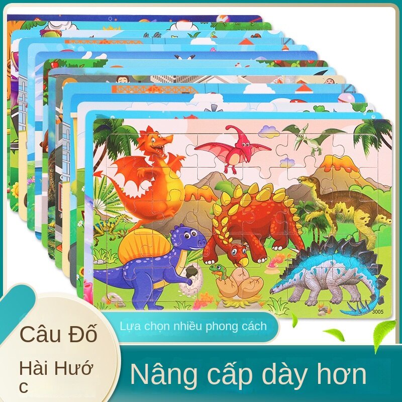 Bộ Xếp Hình Máy Bay Hoạt Hình Bằng Gỗ 30 Miếng Ttd313 câu đố trí tuệ tư duy
