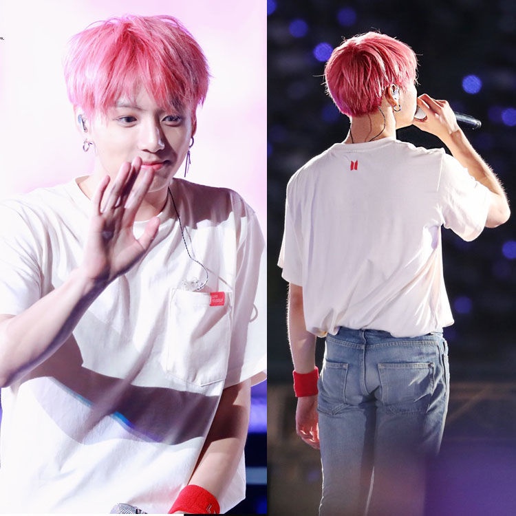 Áo Thun Cotton Tay Ngắn In Chữ LOVE YOURSELF World Tour Concert Thời Trang Hàn Quốc Cho Nam Và Nữ