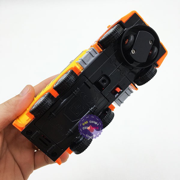 Hộp đồ chơi xe bồn chở xăng dầu 6 bánh chạy pin đèn 3D có nhạc