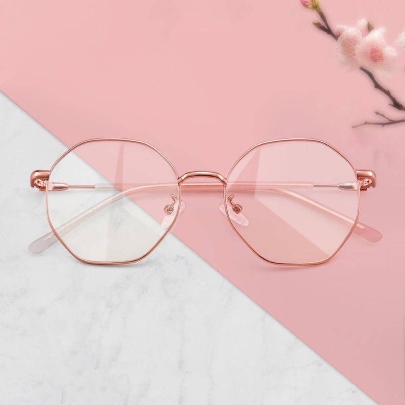 [Hàng cao cấp] Mắt Kính Đa Giác - Gọng Kim Loại - Chống tia bức xạ bảo vệ mắt mã MKCC03 | BigBuy360 - bigbuy360.vn