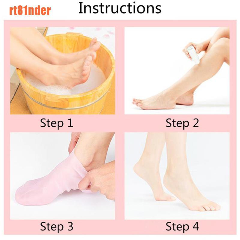 1 Đôi Vớ Silicone Gel Dưỡng Ẩm Chống Nứt Nẻ Cho Spa