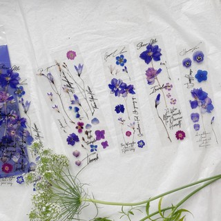 Sticker hoa flower diary vintage