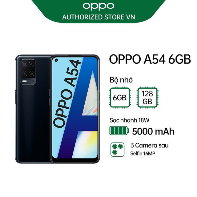 Điện thoại OPPO A54 (6GB/128GB) - Hàng Chính Hãng