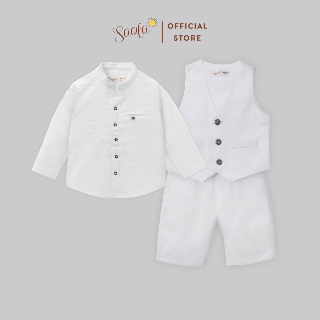 Combo Gile Chất Liệu Linen Cao Cấp Phong Cách Hàn Quốc Cho Bé Trai - COMBOGIL2 - SAOLA KIDS CLOTHING