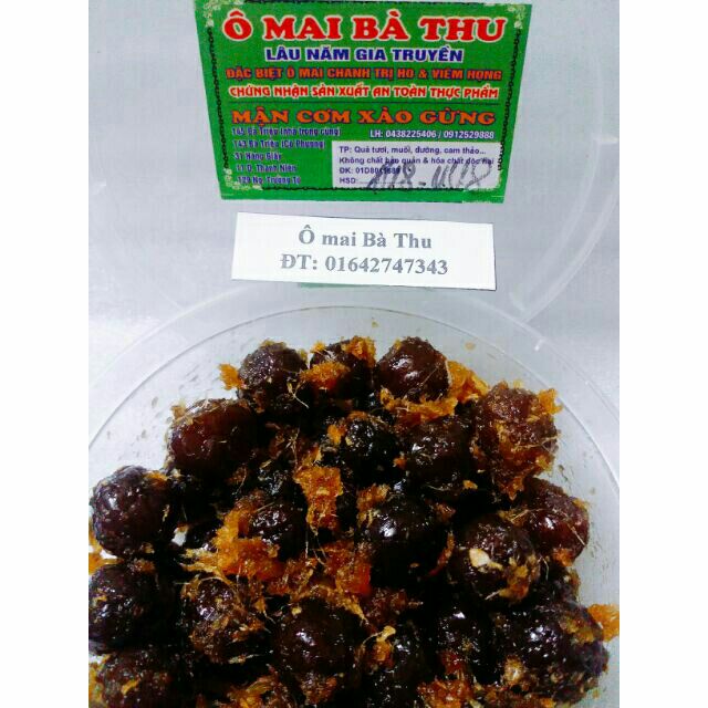 (Hộp 500g) Ô MAI MẬN CƠM XÀO GỪNG