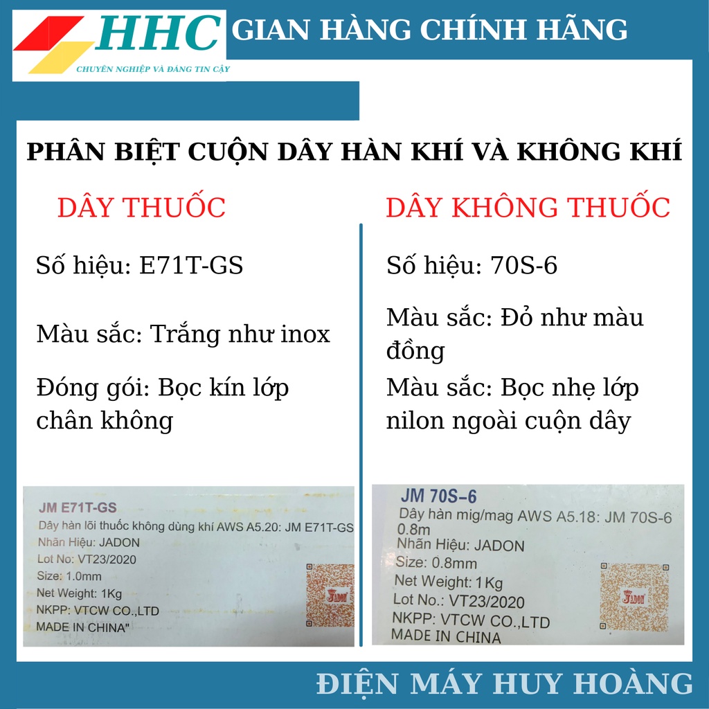 Cuộn dây hàn MIG 1kg dùng bình khí