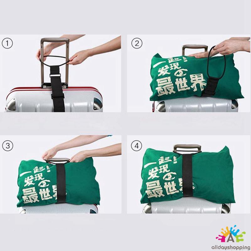 Dây đai cố định hành lý có thể điều chỉnh màu đen