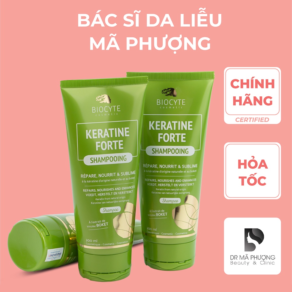 [CHÍNH HÃNG] Dầu Gội Keratine Forte Shampooing Dầu Gội Giúp Giảm Và Ngăn Ngừa Rụng Tóc