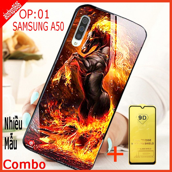 COMBO ốp lưng KÍNH 3D SAMSUNG A50 SANG TRỌNG, TRẺ TRUNG (TẶNG KÈM 1 kính cường lực full màn hình  ) EDUCAS | BigBuy360 - bigbuy360.vn