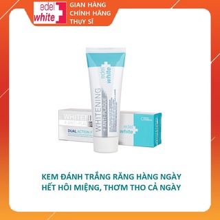 Kem làm trắng răng Edelwhite Whitening Anti-Plaque, 75ml, Thụy Sĩ