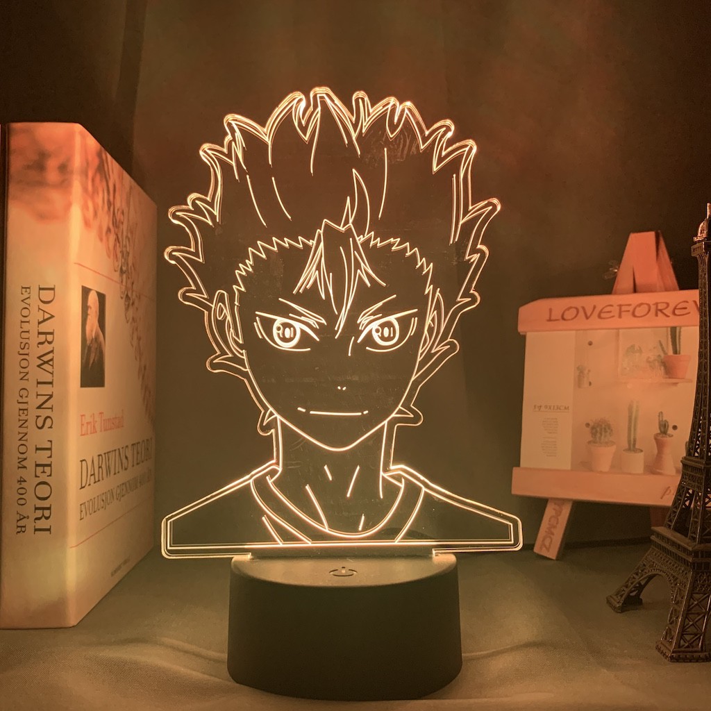 Đèn ngủ 3d anime đẻ bàn bộ sưu tập đèn Led Haikyuu Shoyo Hinata Trang trí phòng ngủ Manga