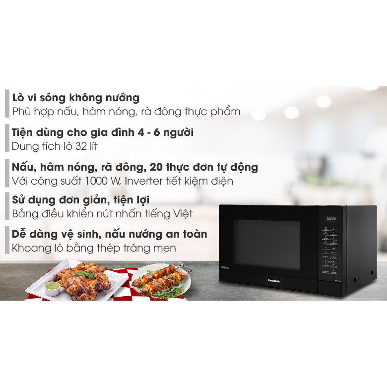 Lò vi sóng Panasonic NN-ST65JBYUE 32 lít (Miễn phí giao tại HCM-ngoài tỉnh liên hệ shop)