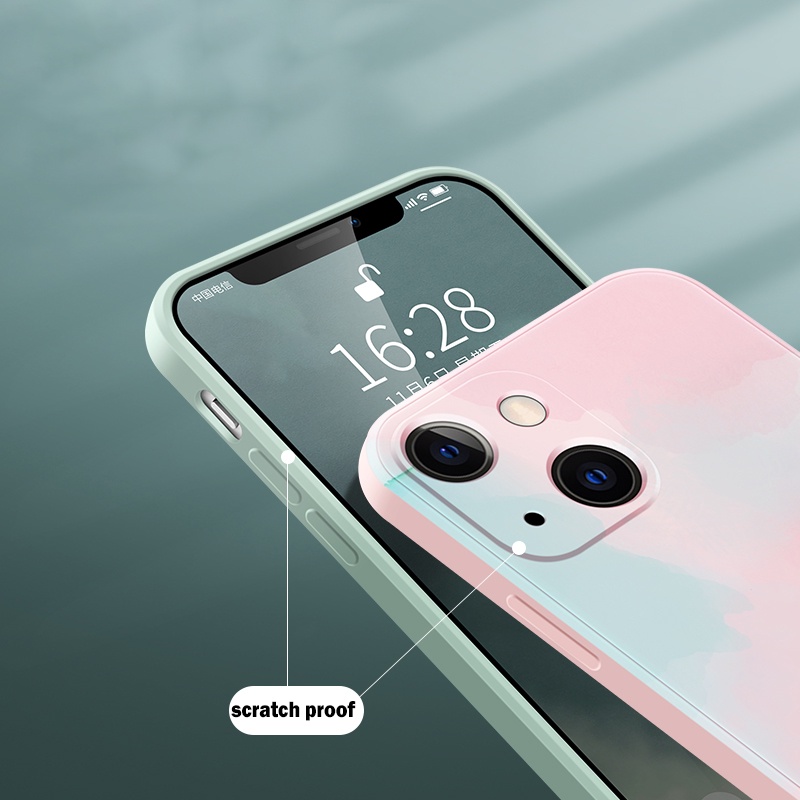 Ốp điện thoại silicon mềm nhiều màu sắc bảo vệ ống kính cho iphone 13 Pro Max 13 Pro Phone