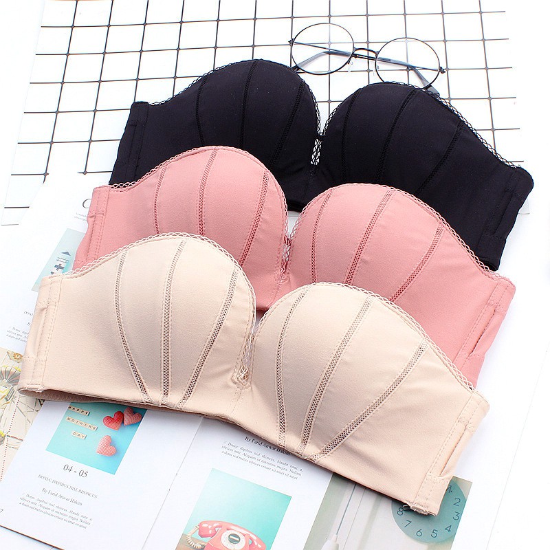 Áo lót nâng ngực cup ngang sọc đứng đệm su non 2.5cm