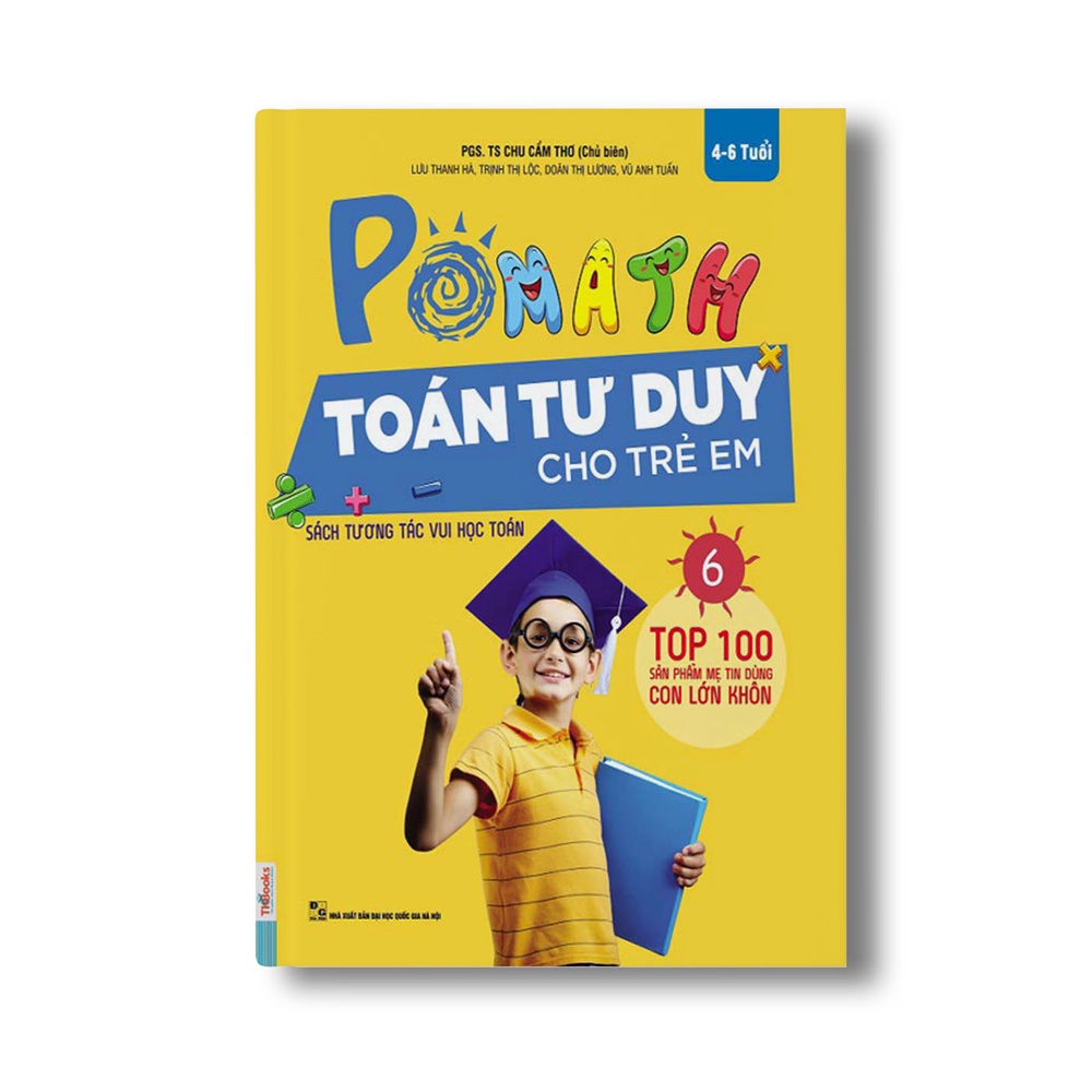 Sách - Combo Trọn Bộ  Pomath (6 Cuốn) - Toán Tư Duy Cho Trẻ Em 4-6 Tuổi