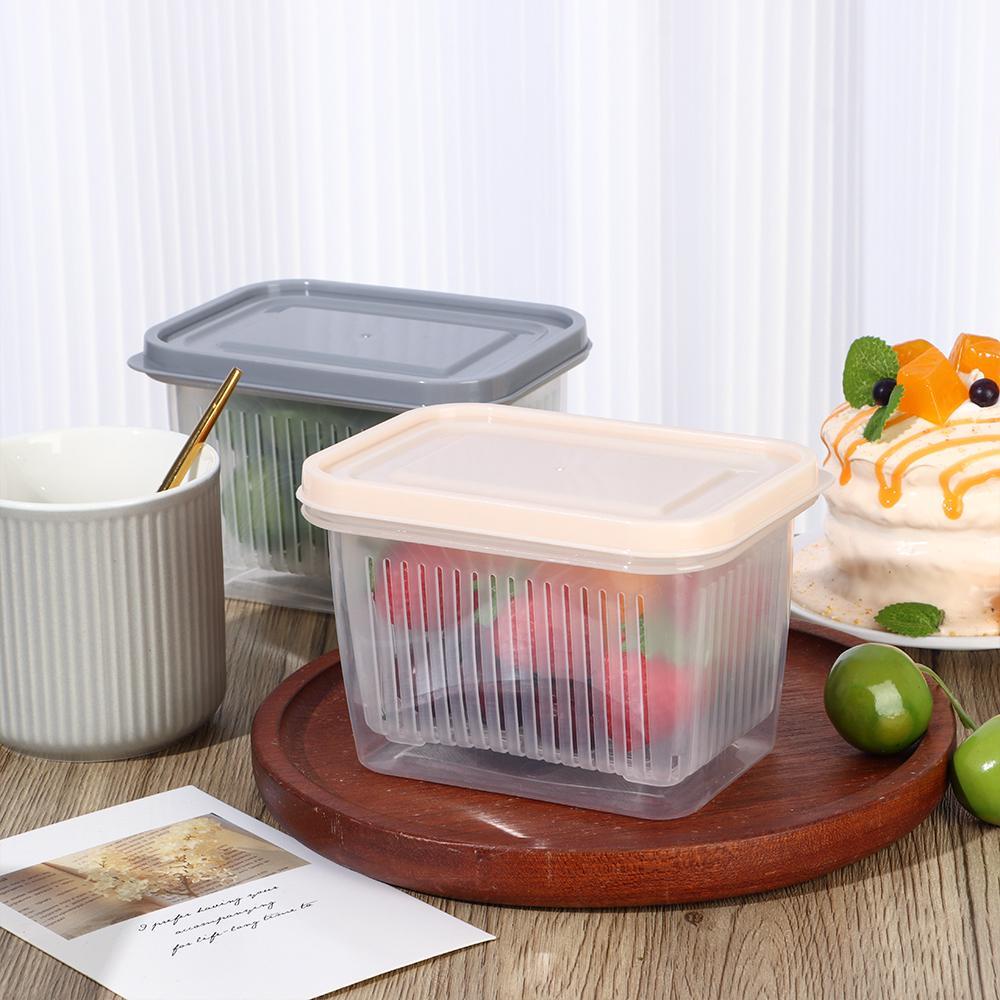 Hộp Đựng Thức Ăn Kín Khí Hình Chữ Nhật Giúp Khô Ráo