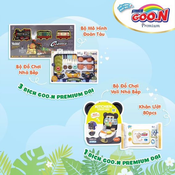 (Tặng Quà) Tã Goon Premium Dán/Quần size NB70/S64/M60/L50/XL44-M56/L46/XL42/XXL36/XXXL26