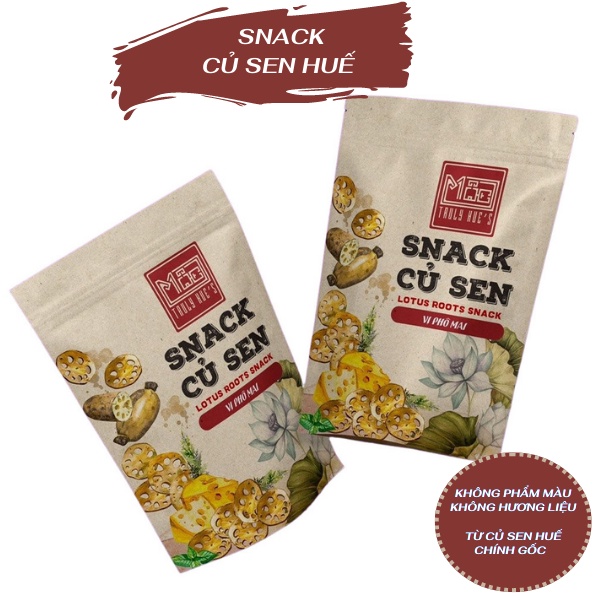 [VSATTP] Snack Củ Sen Huế Thơm Giòm Ít Béo Túi 50gram - Mộc Truly Hue's