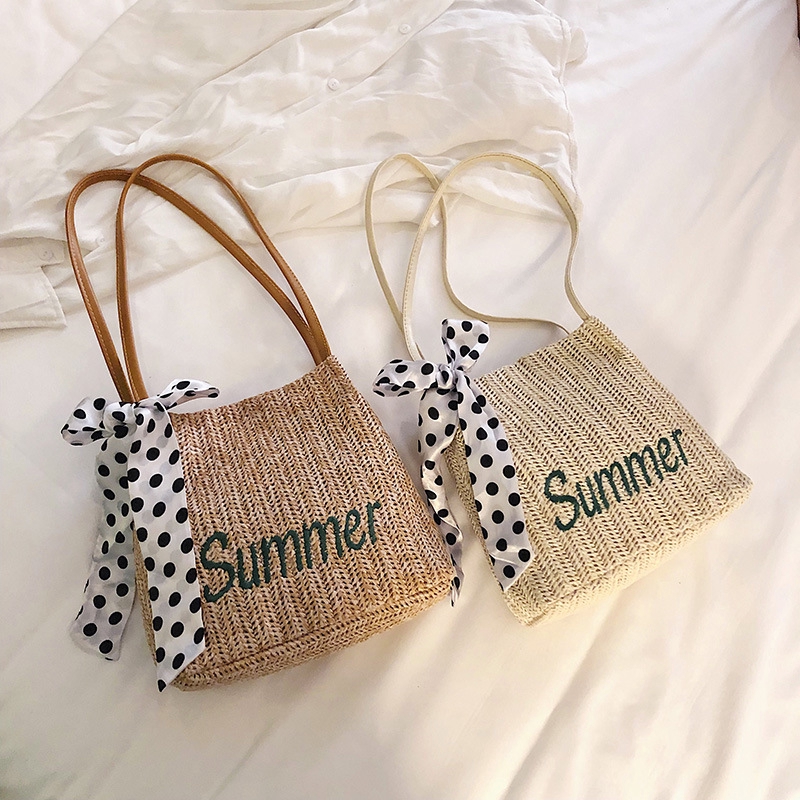 Túi xách IELGY bằng rơm thời trang dành cho nữ