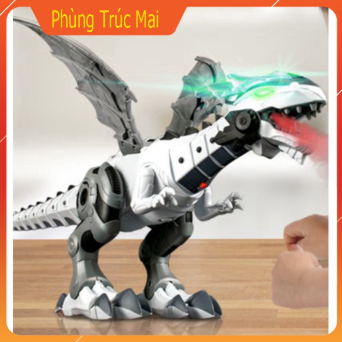 Khủng Long Robot Phun Khói - Lửa Điện Sử Dụng Pin , Đồ chơi cho bé