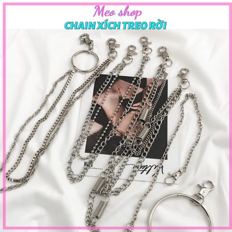 HÀNG CAO CẤP - CHAIN XÍCH TREO QUẦN TÚI bán rời - Xích móc treo phụ kiện quần áo nam nữ cá tính xích treo túi xách phon