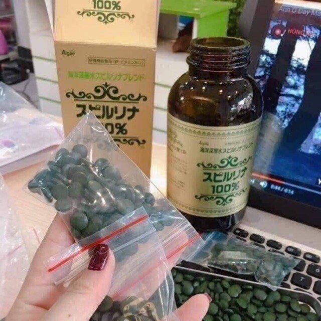 Tảo Xoắn Spirulina HỘP TEM ĐỎ Nhật Bản - 2200 viên