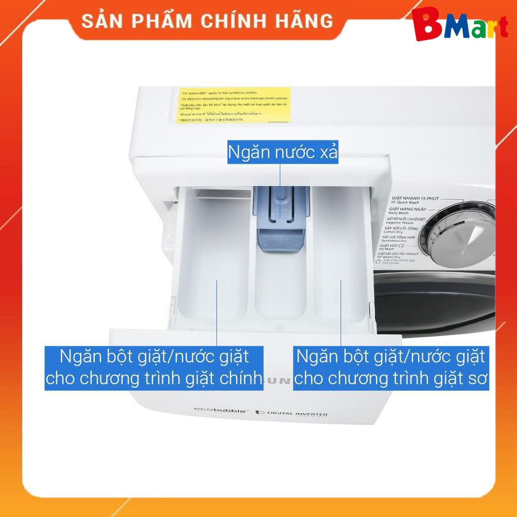 [ FREE SHIP ] Máy giặt sấy Samsung AddWash Inverter Giặt 10.5 kg - Sấy 7 kg WD10N64FR2W/SV  - BM