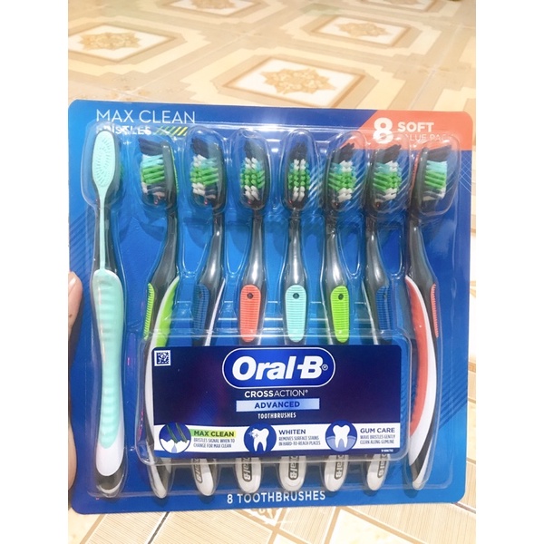 set bàn chải ORAL B 8 cây của Mỹ (oralb)