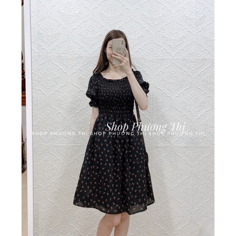 Váy chun eo bèo ngực mặc được hai kiểu - đầm tiểu thư vintage | BigBuy360 - bigbuy360.vn