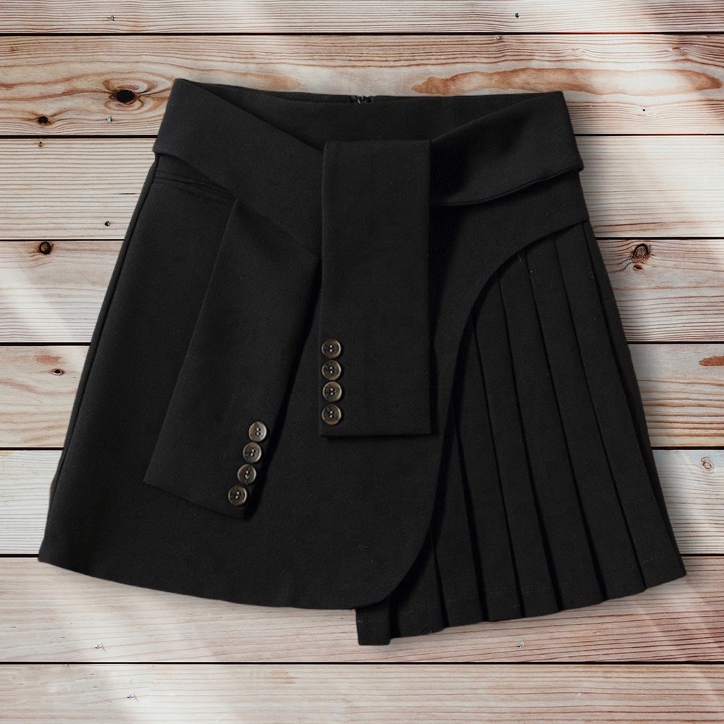 Chân váy mix đai cúc BIGSIZE  - CV2 -