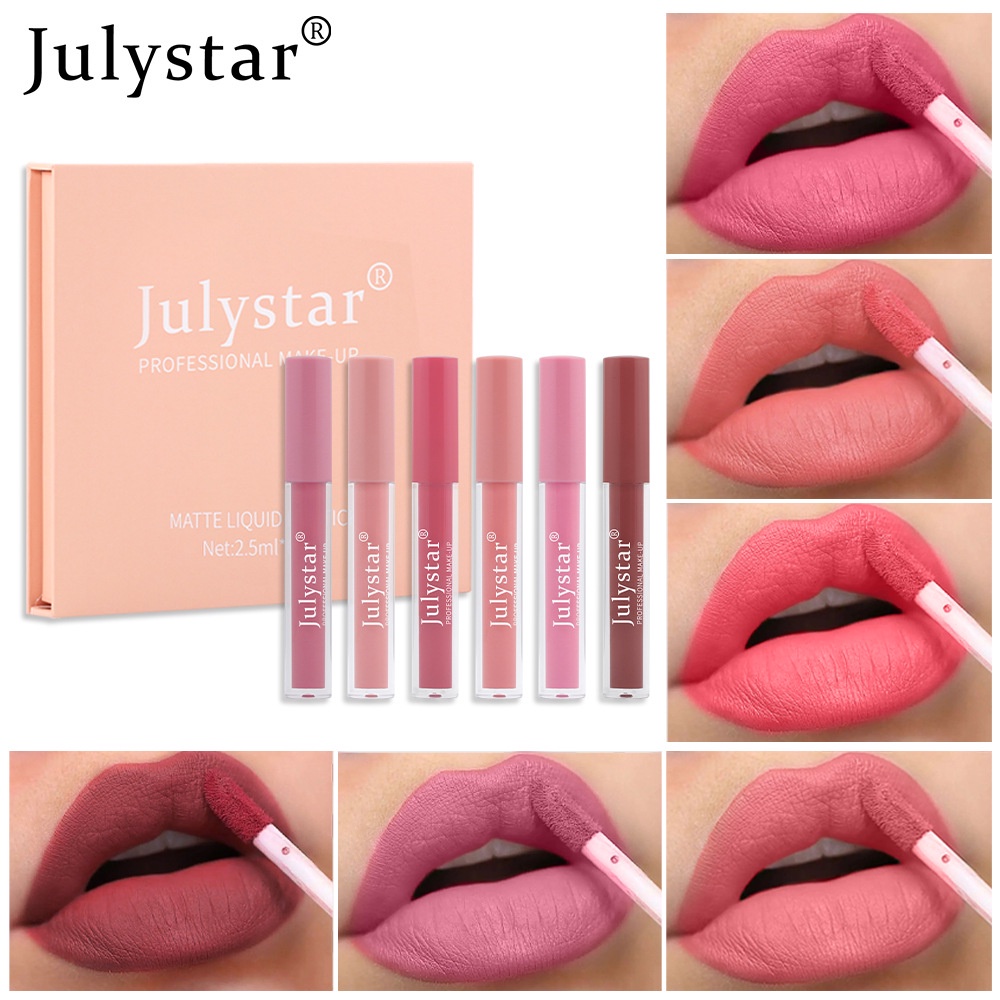 Set 6 Son Kem Lì Kháng Nước Lâu Trôi Suốt 24 Giờ