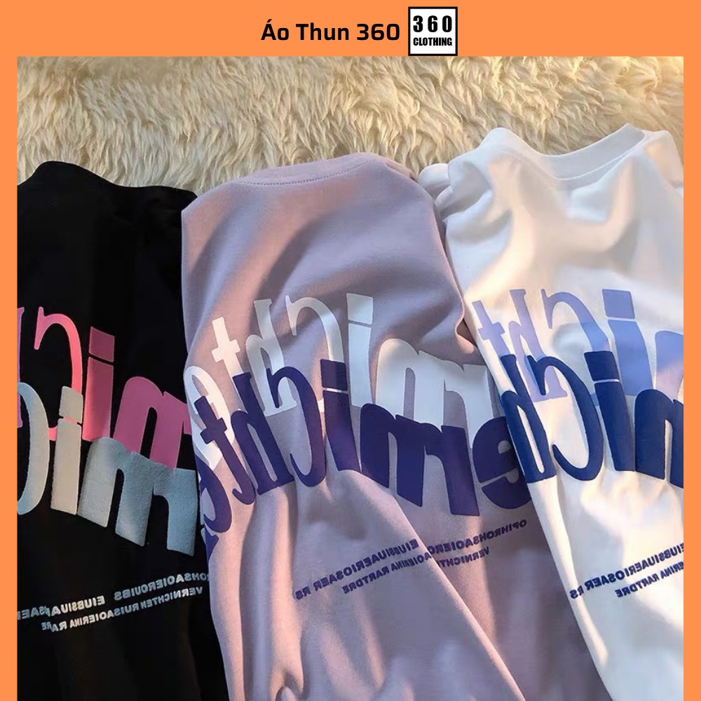 Áo phông form rộng nam nữ VerniChten 3 màu tay lỡ dáng oversize unisex phong cách ulzzang