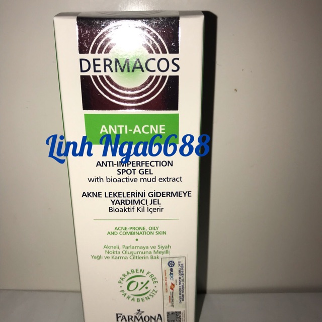 DERMACOS - Gel chấm mụn chứa Bùn hoạt tính