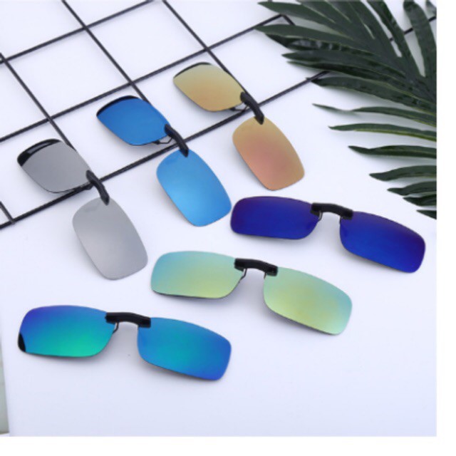 Kẹp kính râm vuông ngang + hộp bảo vệ (có video) | BigBuy360 - bigbuy360.vn