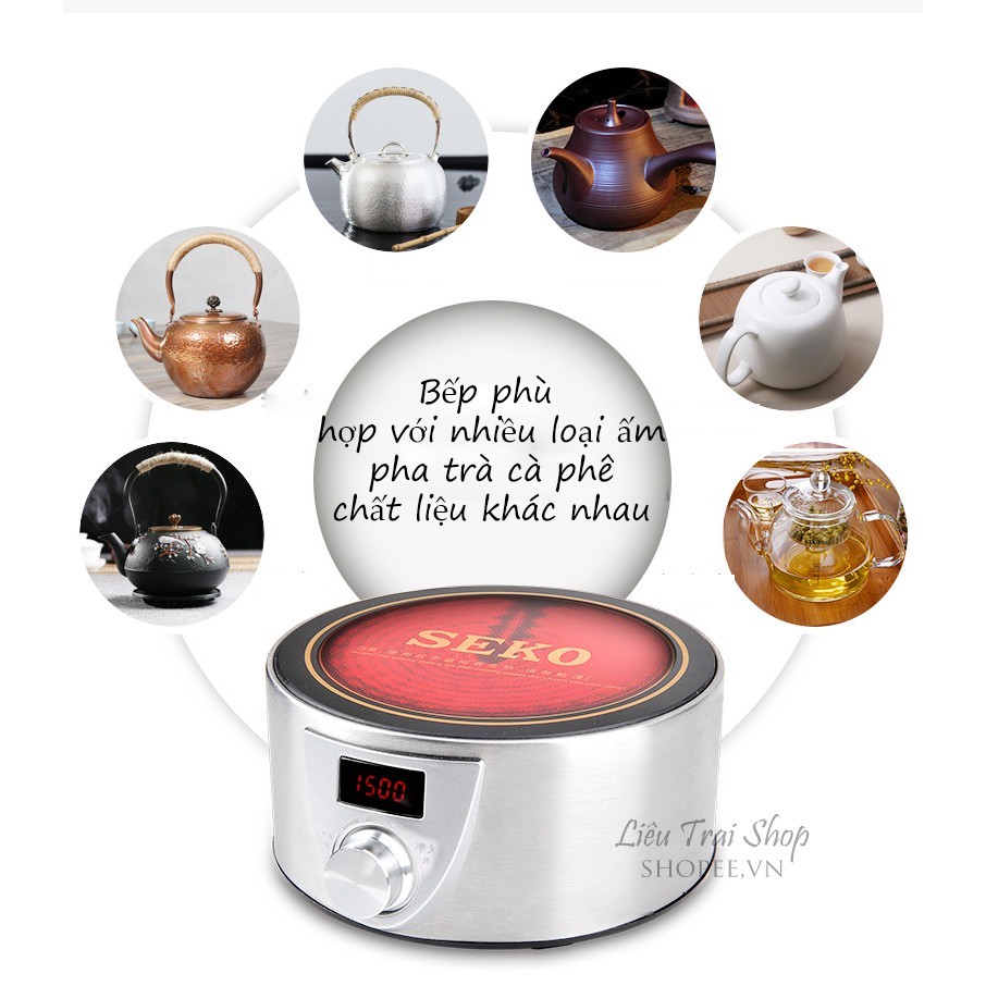 Bếp điện hồng ngoại mini nhỏ gọn dùng pha trà cà phê cafe Moka bialetti Q9A