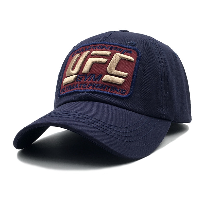 Mũ bóng chày cotton thêu UFC Tấm che nắng cho nam và nữ Mũ che nắng ngoài trời Mũ snapback Mũ bóng chày nam