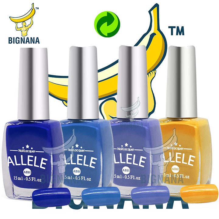 Các Tông Xanh Dương, Xanh Đen, Xanh Pastel, Vàng, Xanh Coban, Xanh Da Trời, Mẫu Mới Sơn Móng Tay Allele - AE01 Chai 15ml