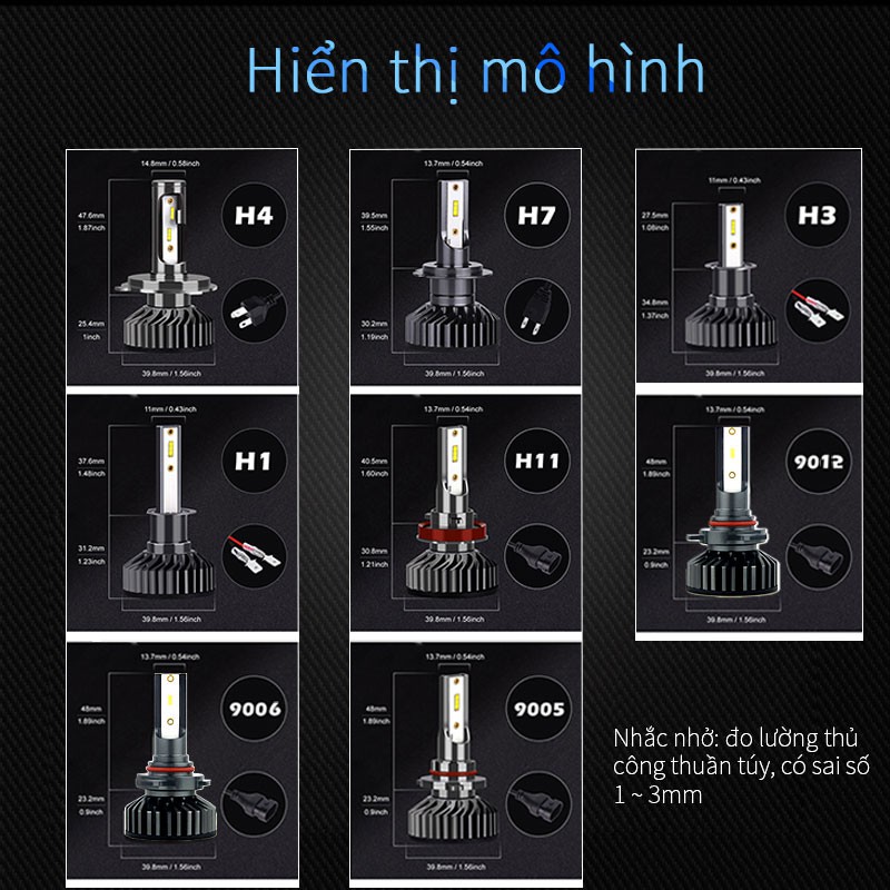 2 chiếc Bóng đèn pha LED xe máy và ô tô 3000K / 4300K ​​/ 6500K / 800K / 25000K H1 H7 H8 H9 H11 Bộ đèn pha LED cho ô tô H7 LED Canbus 9005 HB3 9006 HB4 Bóng đèn LED 12V 24V 90W 12000LM CSP H4